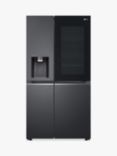 LG GSXV90MCDE Freestanding 70/30 American Fridge Freezer, Matte Black