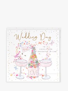 Belly Button Designs Glasses Son & Daughter-in-Law Wedding Day Card