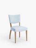 John Lewis Parisian Relaxed Linen Dining Chair, FSC-Certified (Beech Wood), Blue Light