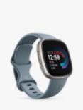 Fitbit Versa 4 Health & Fitness Smartwatch with Heart Rate Monitor, Blue/Platinum