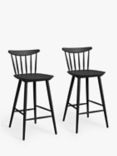 John Lewis Spindle Bar Chair, Set of 2, FSC-Certified (Beech Wood), Black