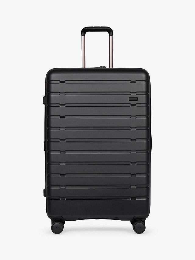 Antler Stamford 4-Wheel 81cm Large Expandable Suitcase, Black