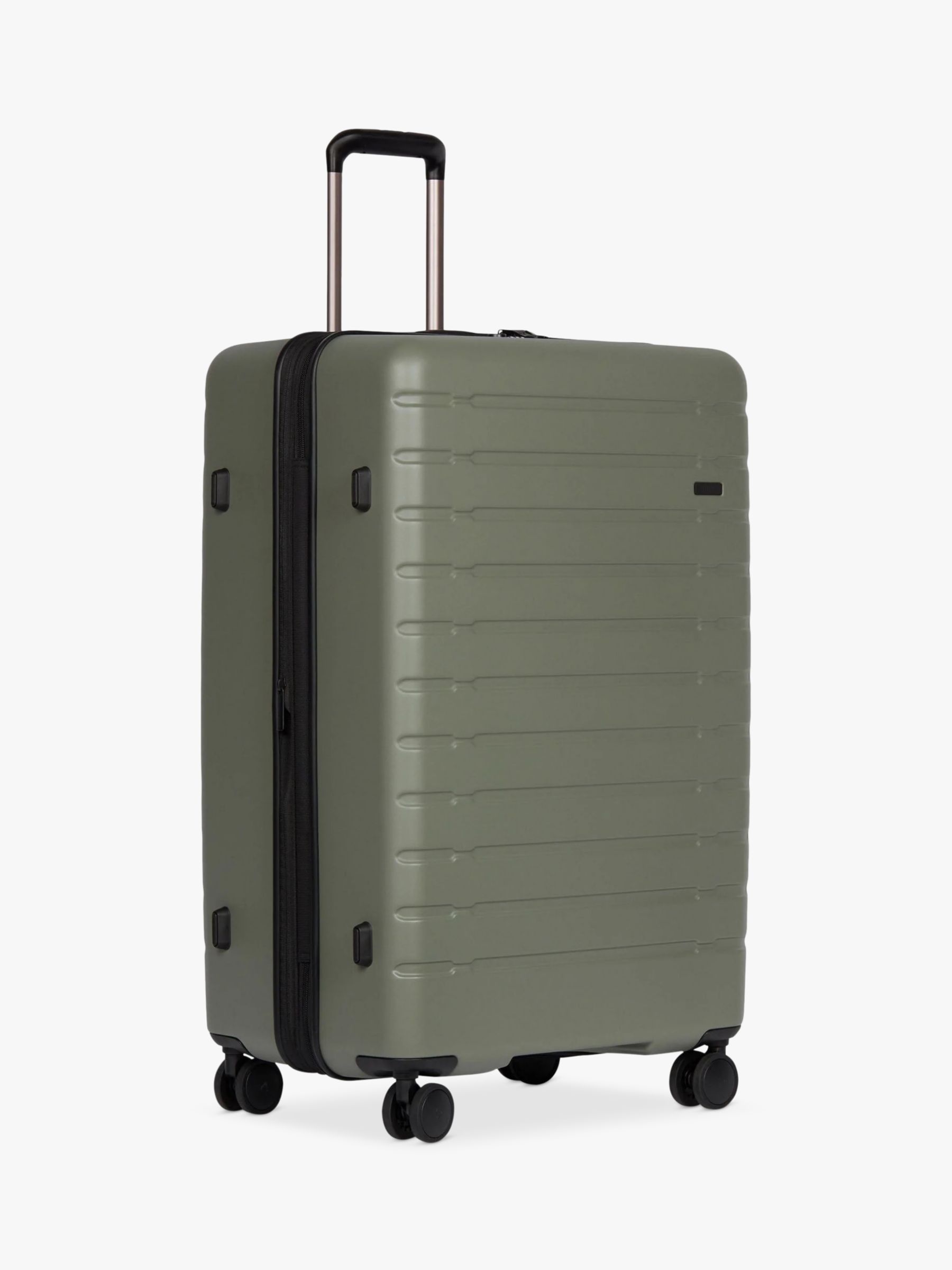 Antler Stamford 4-Wheel 81cm Large Expandable Suitcase, Khaki