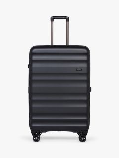 Antler Clifton 4-Wheel 80cm Large Expandable Suitcase, Black