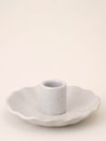 Truly Fluted Dinner Candlestick Holder, Pale Grey