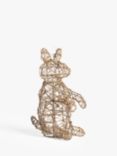 John Lewis Rattan Standing Bunny Easter Decoration, H30cm