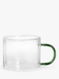 John Lewis Glass Coffee Mug, 280ml, Green