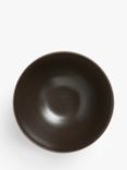 John Lewis Reactive Glaze Stoneware Footed Ramen Bowl, 18cm, Black