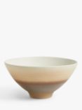 John Lewis Two Tone Stoneware Footed Bowl, 16.8cm, Natural
