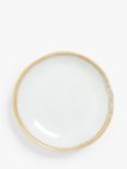 John Lewis Contrast Rim Stoneware Tea Plate, 12.7cm, White
