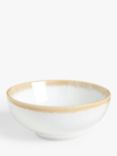 John Lewis Contrast Rim Stoneware Dip Bowl, 7.4cm, White