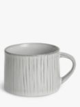 John Lewis Leckford Stoneware Mug, 240ml, Grey