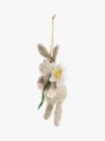John Lewis Felt Rabbit Hanging Decoration with Flower