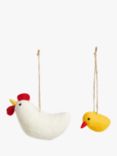 John Lewis Felt Hen and Chick Easter Tree Decorations
