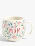 John Lewis New Country 'Mum' Fine China Mug, 450ml, Multi