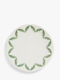 John Lewis Flora Border Fine China Side Plate, 20cm, Green/Multi