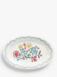 John Lewis Flora Oval Fine China Floral Platter, 30cm, White/Multi