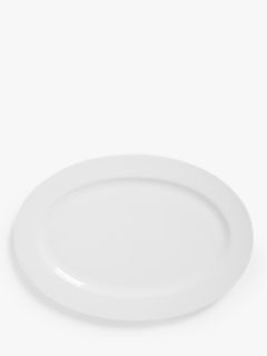 John Lewis ANYDAY Eat Porcelain Oval Platter, 40.5cm, White