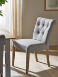 John Lewis ANYDAY Margo Button Back Dining Chair, FSC-Certified (Beech Wood), Brushed Tweed. Set of 2