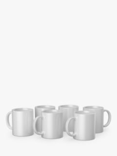 Cricut Mug Press Ceramic Mug Blank, White, 6x 350ml