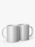 Cricut Mug Press Ceramic Mug Blank, White, 2x 425ml