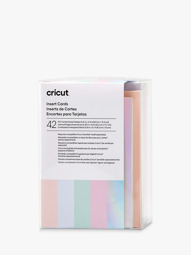 Cricut Insert Cards, Pack of 42, Pastel Mix (R10), L12.4 x W8.9cm