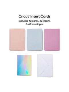 Cricut Insert Cards, Pack of 42, Pastel Mix (R10), L12.4 x W8.9cm