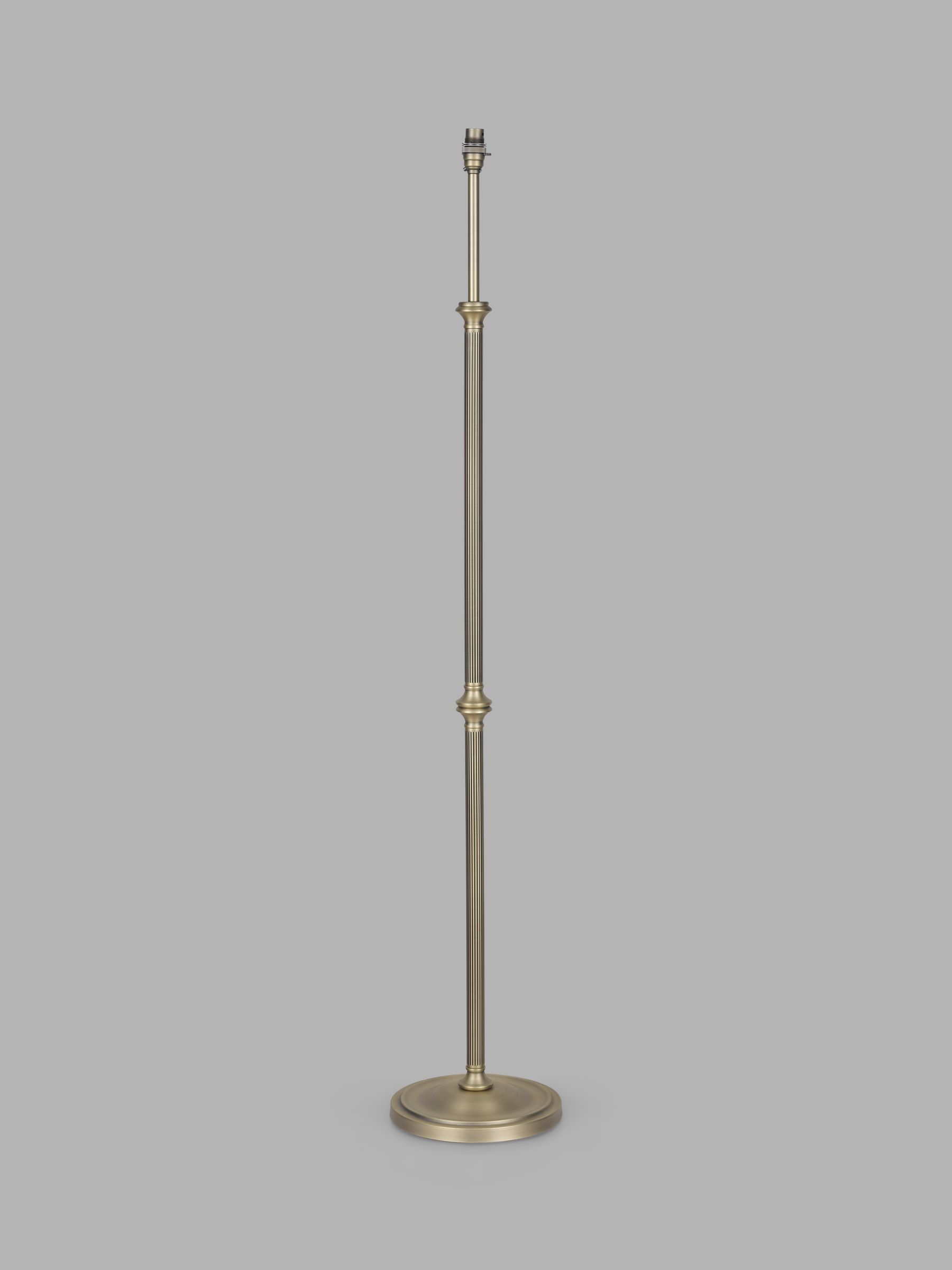 John Lewis Reeded Column Floor Lamp, Antique Brass