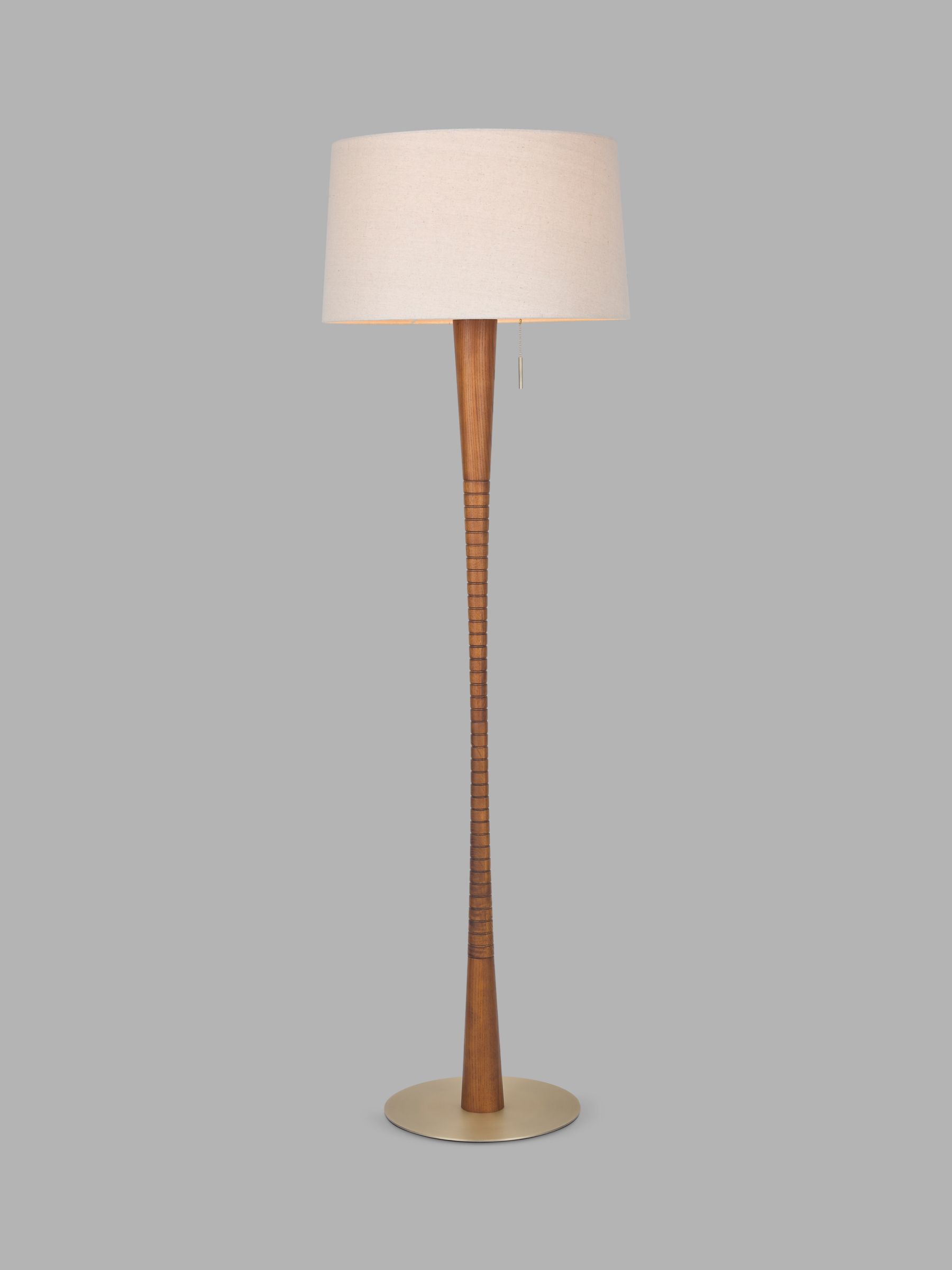 John Lewis Contour Floor Lamp, Brown/Gold