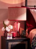 John Lewis + Matthew Williamson Candy Stripe Table Lamp, Red & Pink