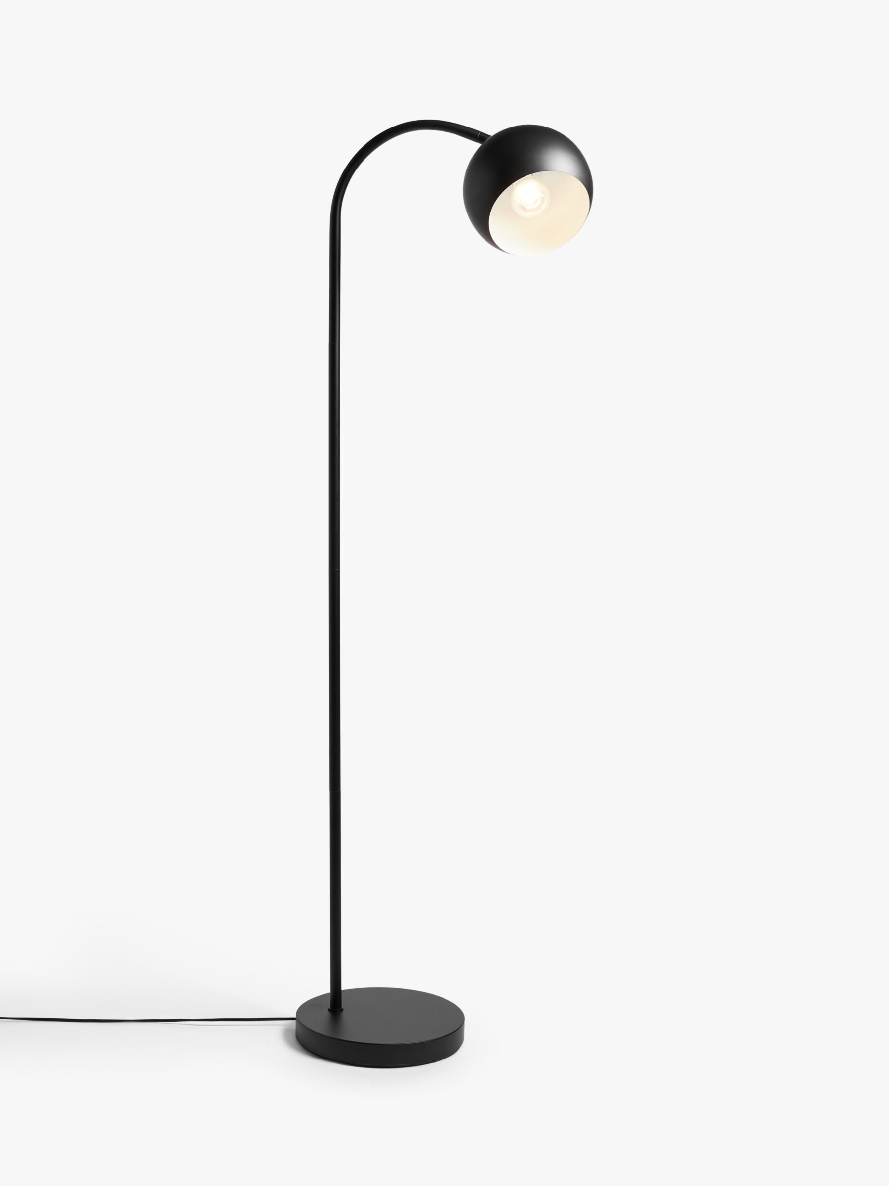 John Lewis Hector Mini Floor Lamp, Black