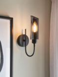 John Lewis 1 Arm Wall Light, Black