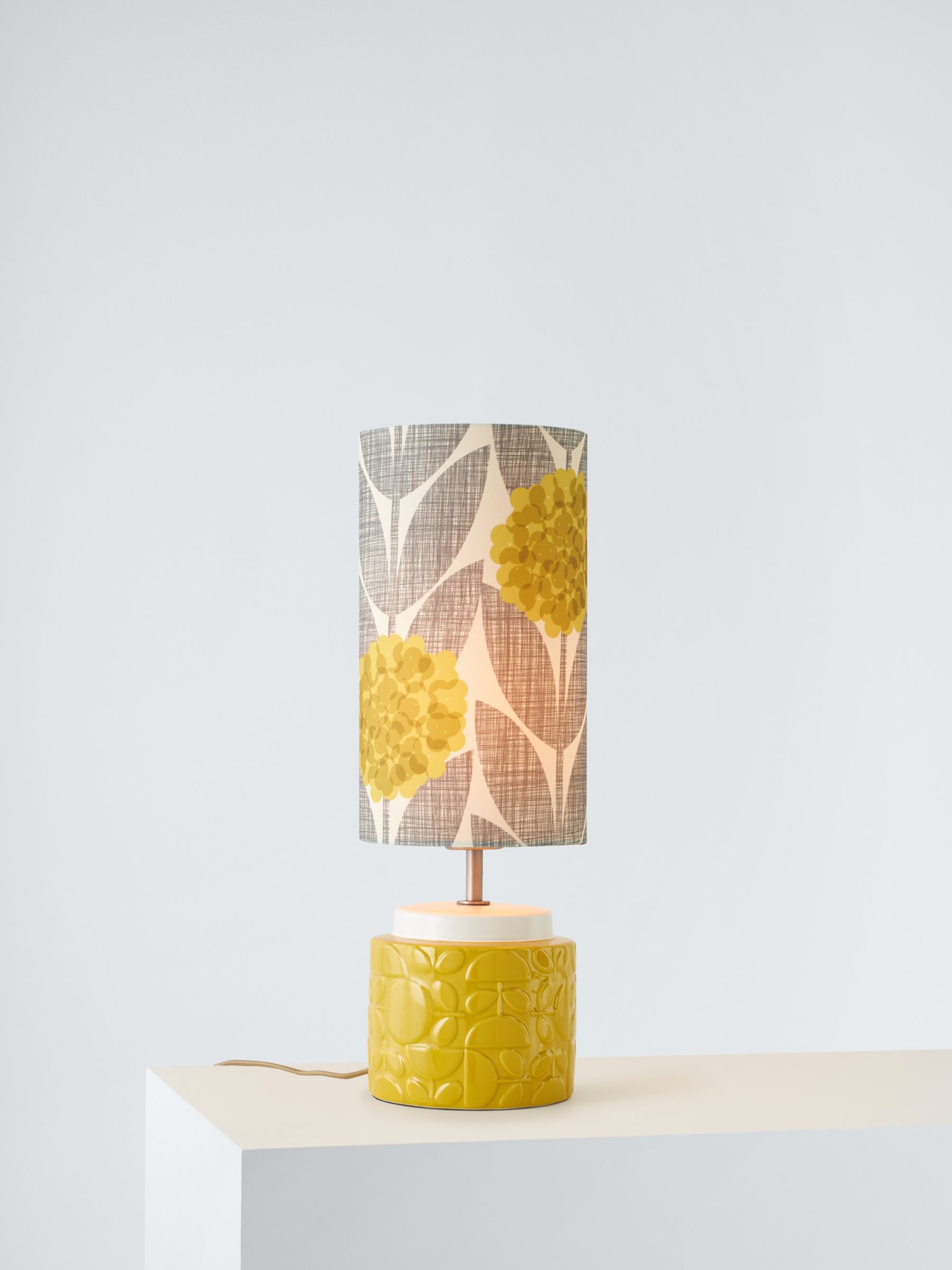 Orla Kiely Blossom Table Lamp, Yellow