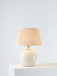 John Lewis Seafoam Ceramic Table Lamp, White/Natural
