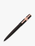 HUGO BOSS Gear Pinstripe Ballpoint Pen, Black/Rose Gold