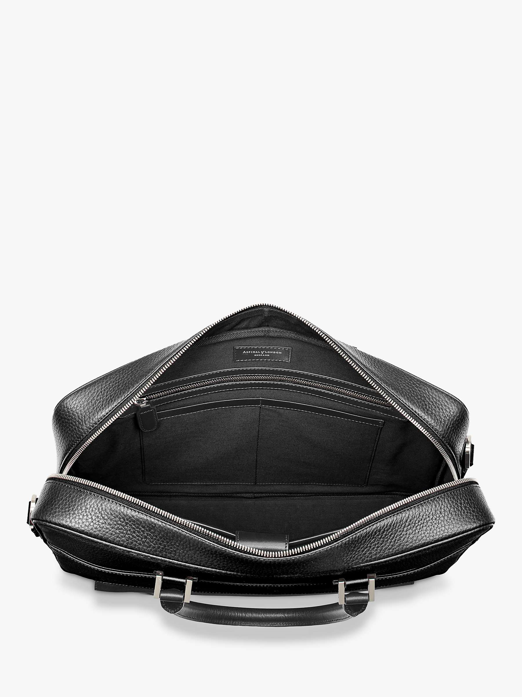 Buy Aspinal of London Mount Street Small Pebble Grain Leather Laptop Bag Online at johnlewis.com