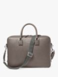 Aspinal of London Mount Street Saffiano Leather Laptop Bag, Charcoal