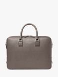 Aspinal of London Mount Street Saffiano Leather Laptop Bag, Charcoal
