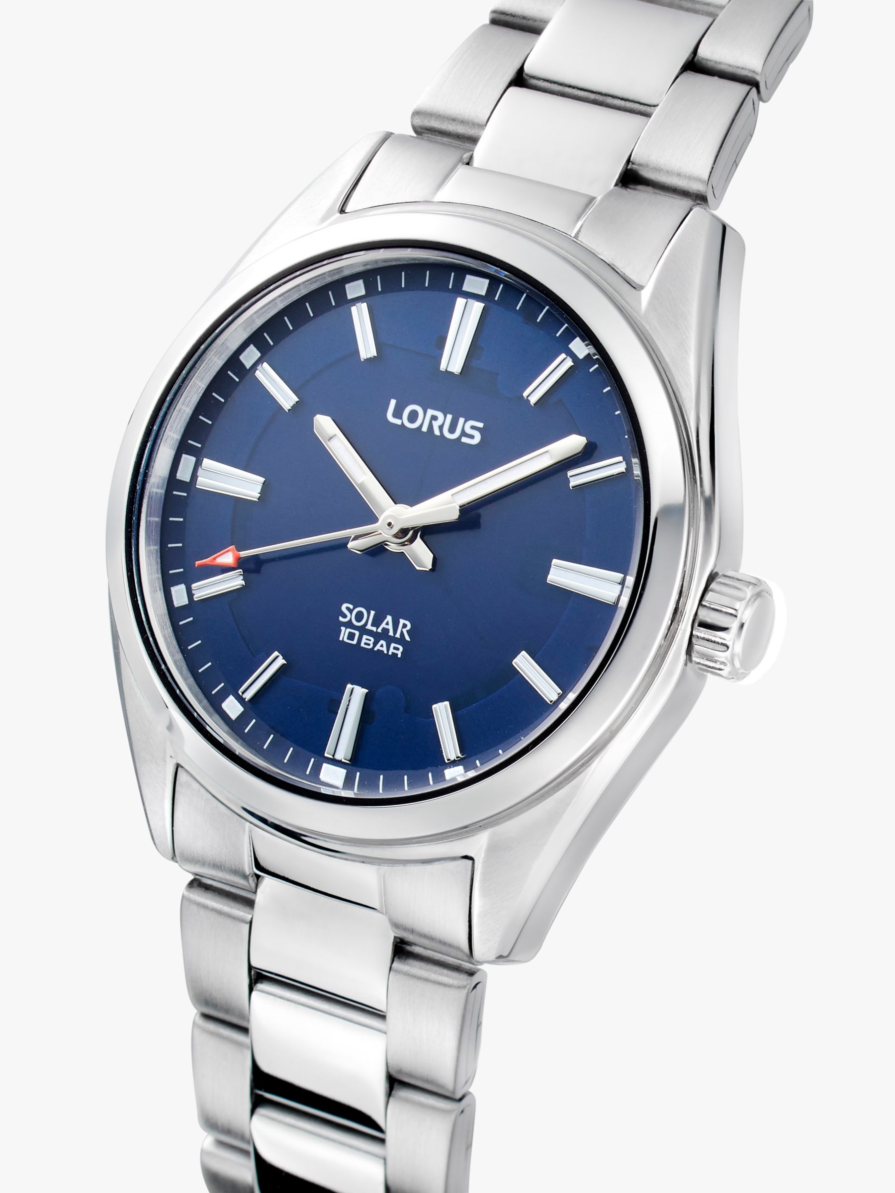 Lorus Women's Classic Solar Bracelet Strap Watch, Silver/Blue RY501AX9 at  John Lewis & Partners
