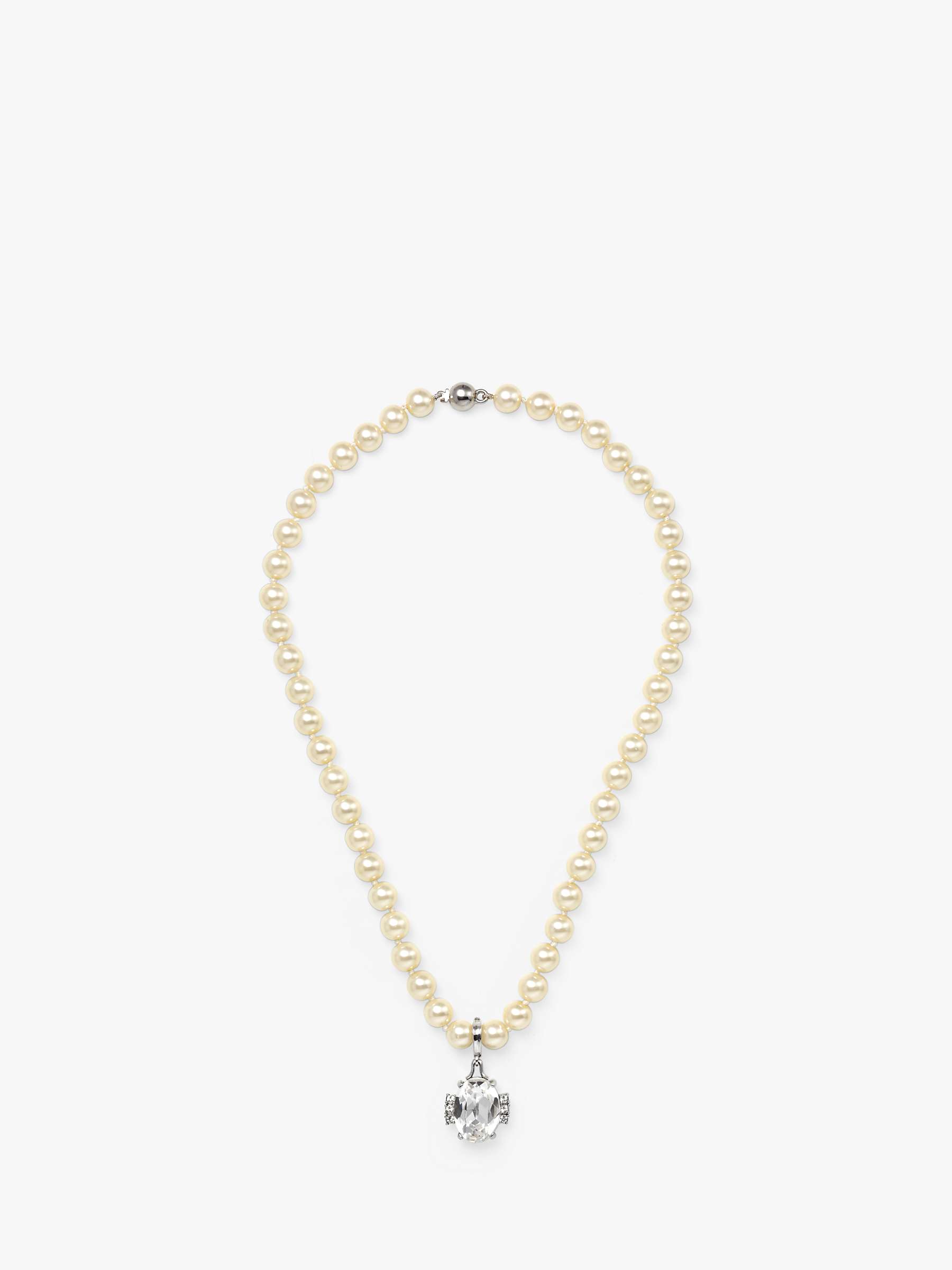 Buy Eclectica Vintage Swarovski Crystal Faux Pearl Necklace, Dated Circa 1980s Online at johnlewis.com