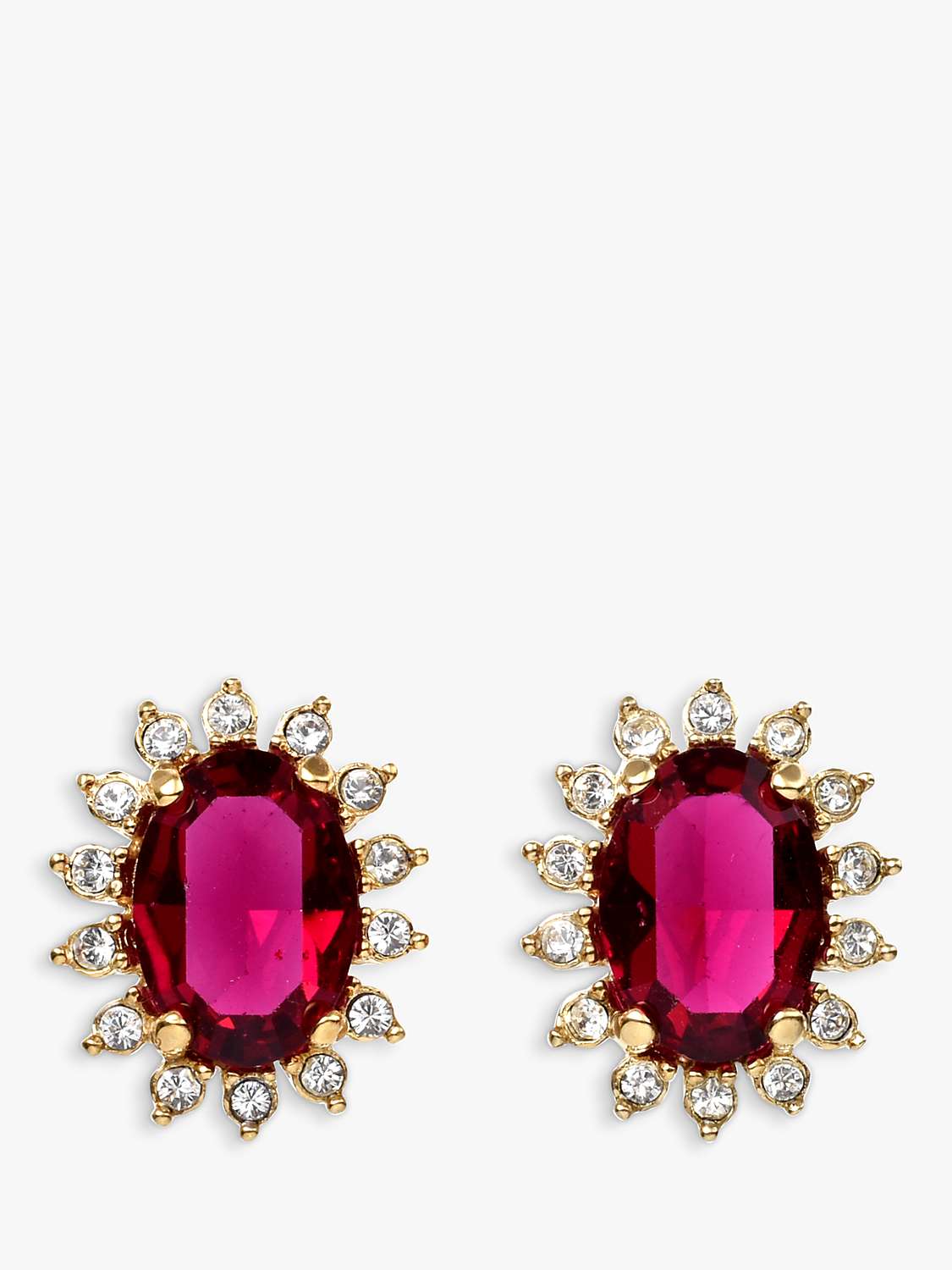 Buy Eclectica Vintage Swarovski Crystal Radial Clip-On Earrings, Dated Circa 1980s Online at johnlewis.com