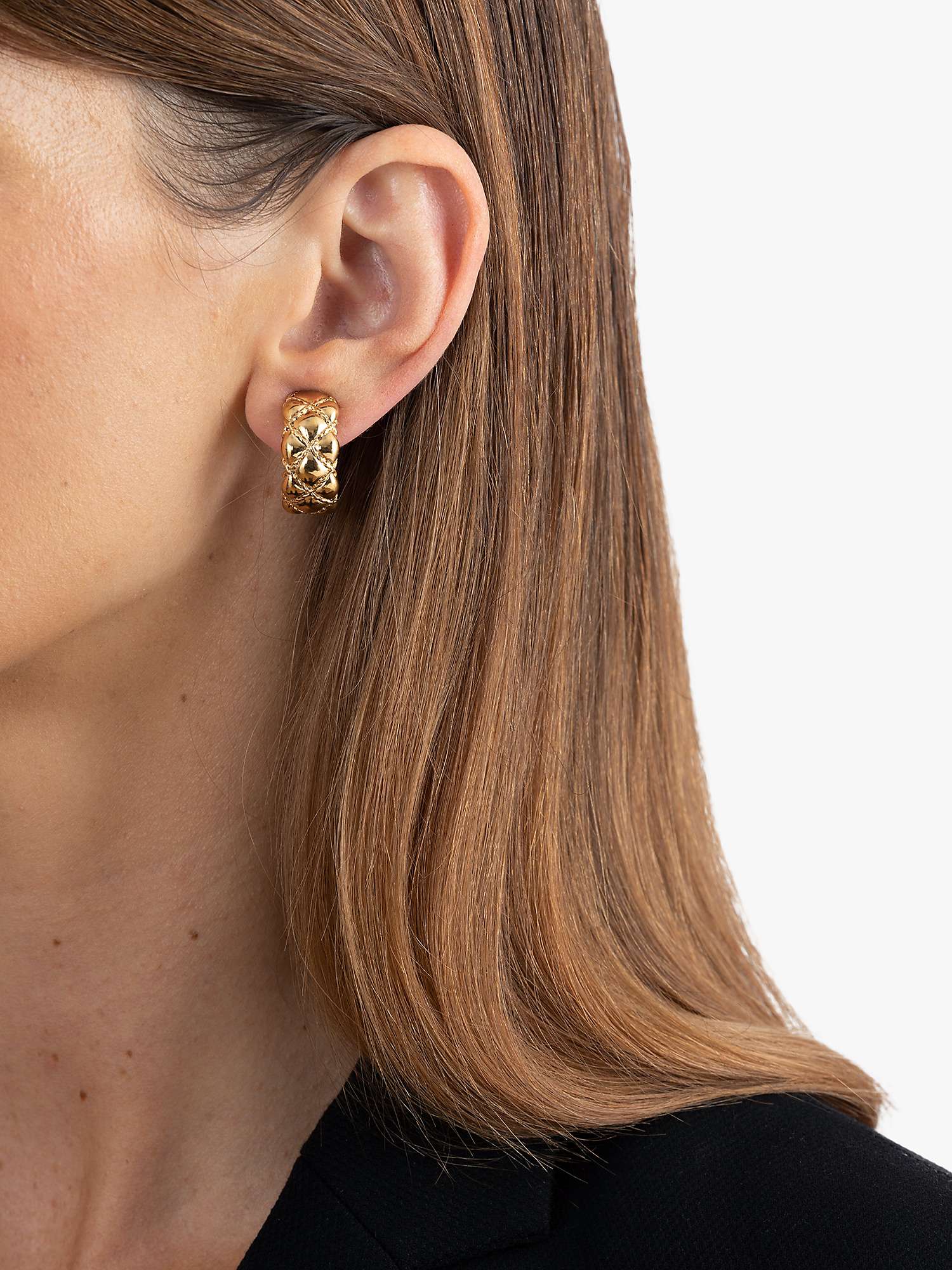 Buy Eclectica Vintage 18ct Gold Plated Half Hoop Clip-On Earrings, Dated Circa 1980s Online at johnlewis.com