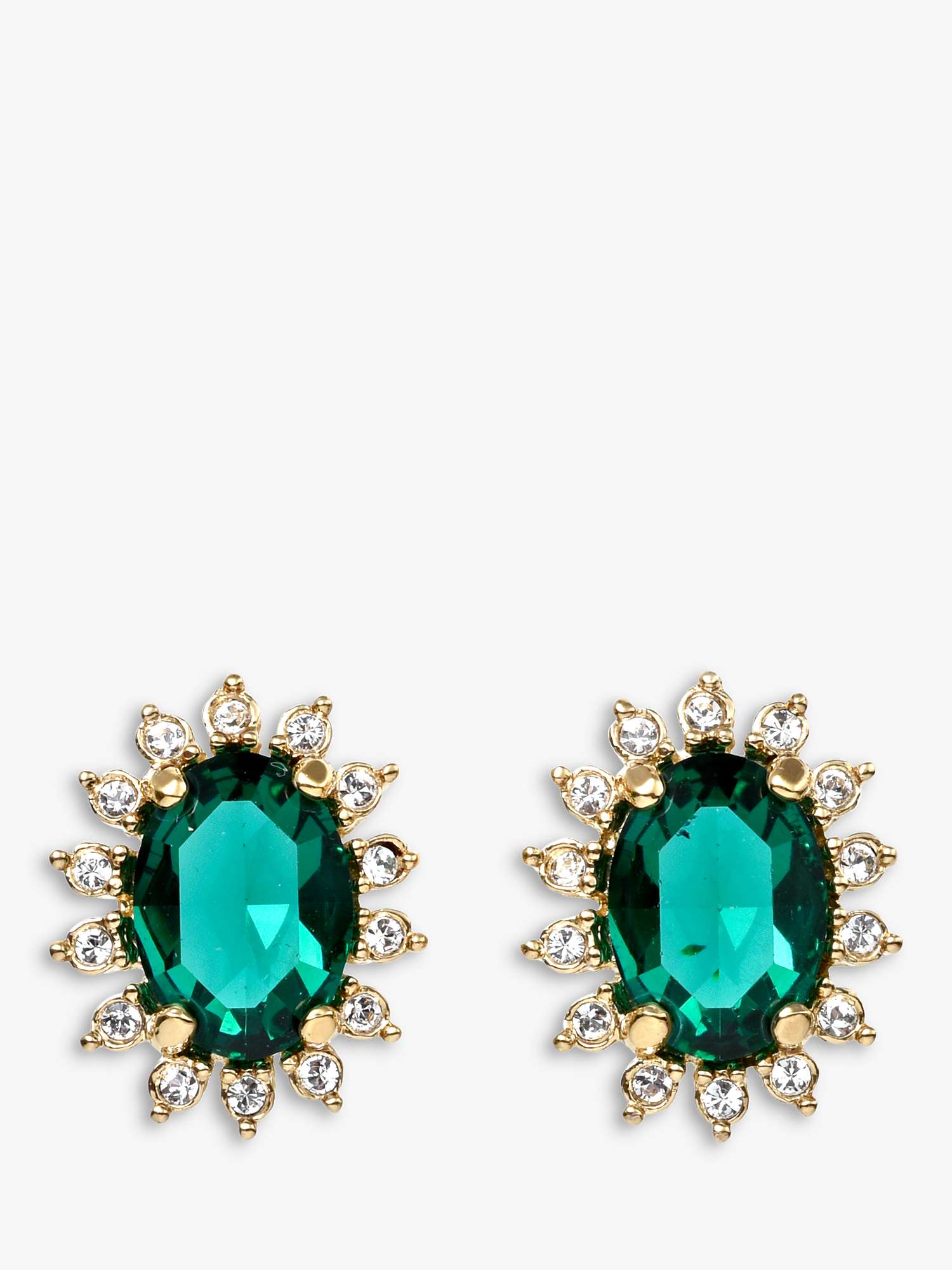 Buy Eclectica Vintage Swarovski Crystal Radial Clip-On Earrings, Dated Circa 1980s Online at johnlewis.com