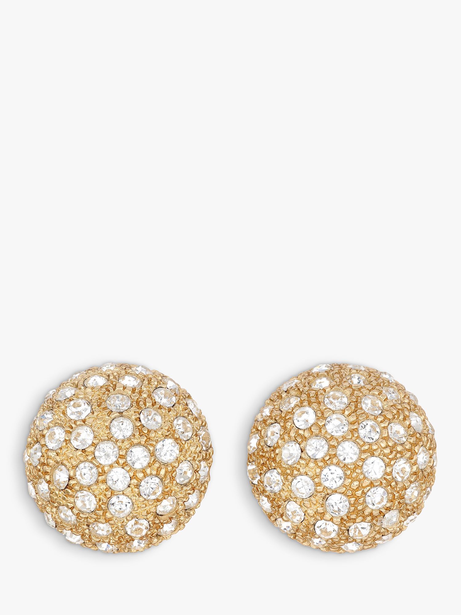 Eclectica Vintage Dome Swarovski Crystal Clip-On Earrings, Dated Circa ...