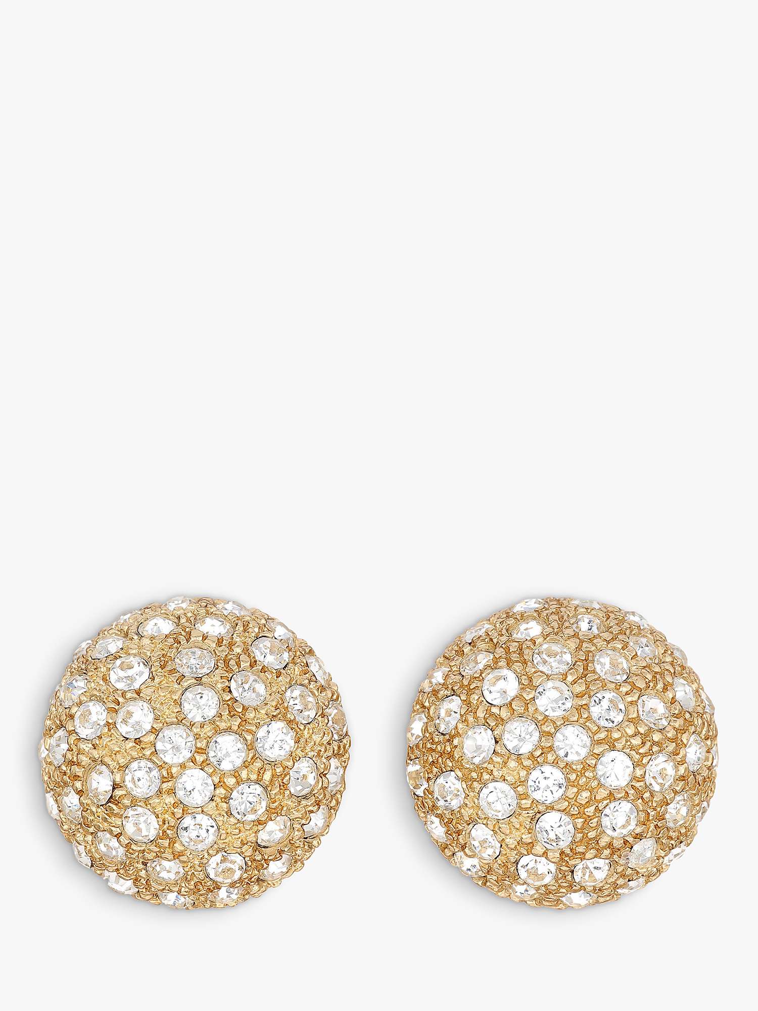 Buy Eclectica Vintage Dome Swarovski Crystal Clip-On Earrings, Dated Circa 1980s Online at johnlewis.com
