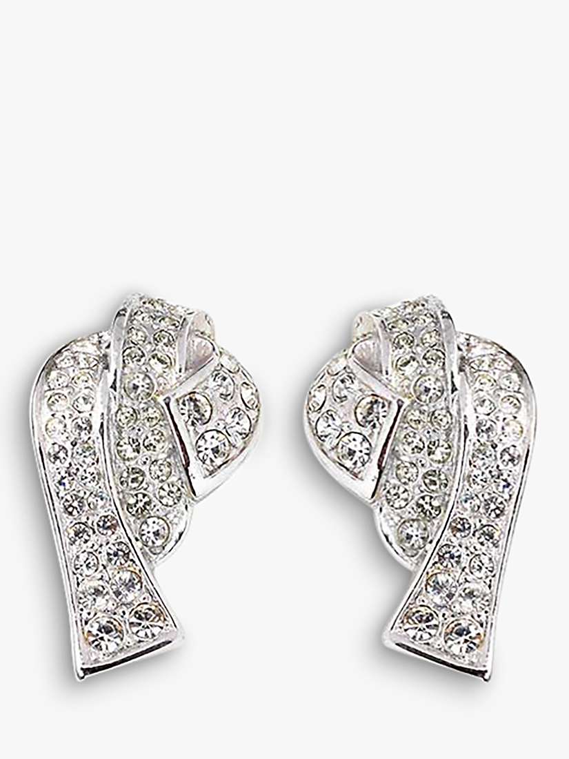 Buy Eclectica Vintage Attwood & Sawyer Swarovski Crystal Flowing Ribbon Clip On Earrings, Dated Circa 1980s Online at johnlewis.com