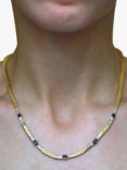 Milton & Humble Jewellery Second Hand 18ct White & Yellow Gold Sapphire & Diamond Chain Necklace