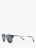 Ray-Ban RB4416 New Clubmaster Sunglasses, Blue/Silver