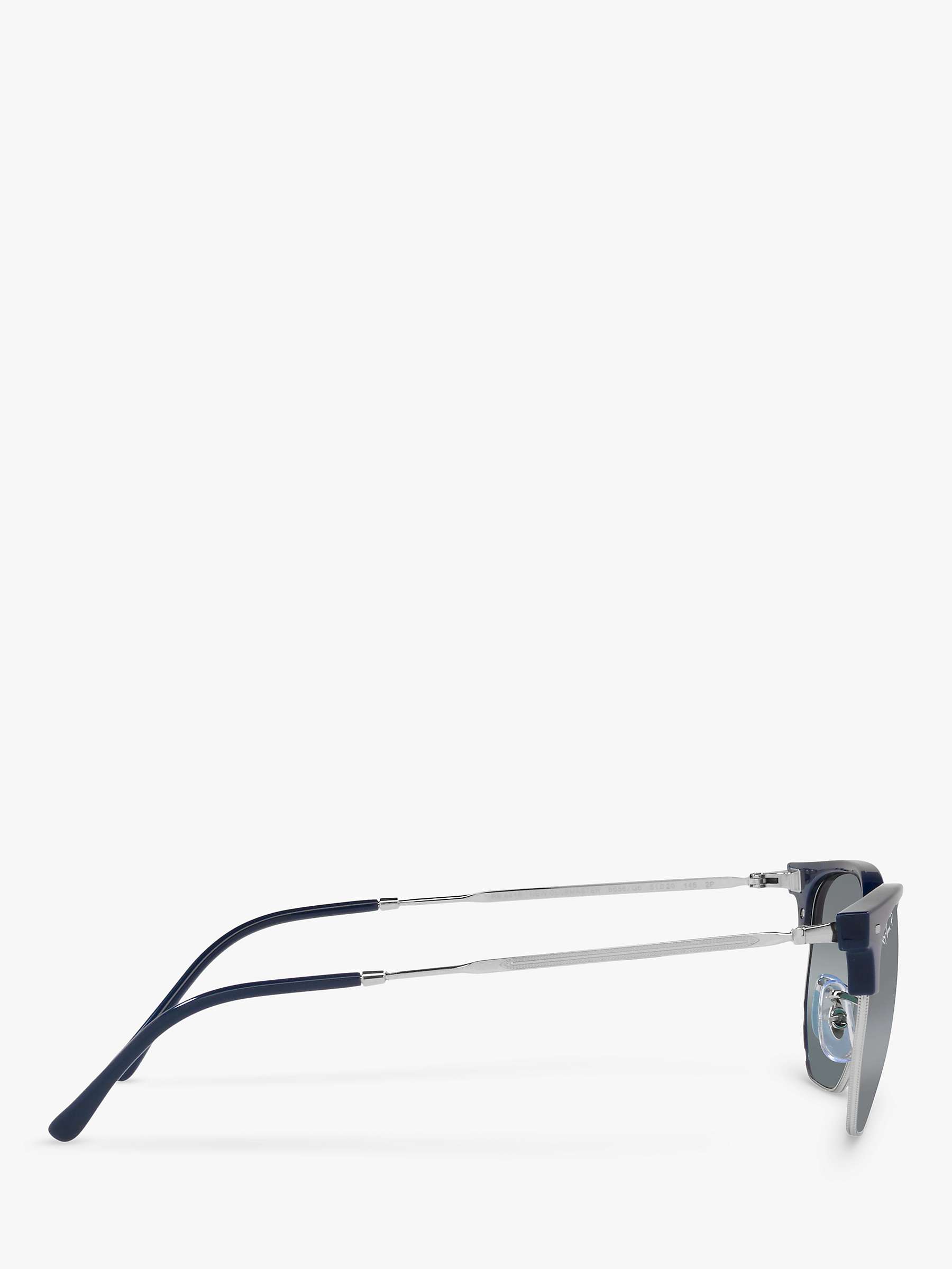 Buy Ray-Ban RB4416 New Clubmaster Sunglasses, Blue/Silver Online at johnlewis.com