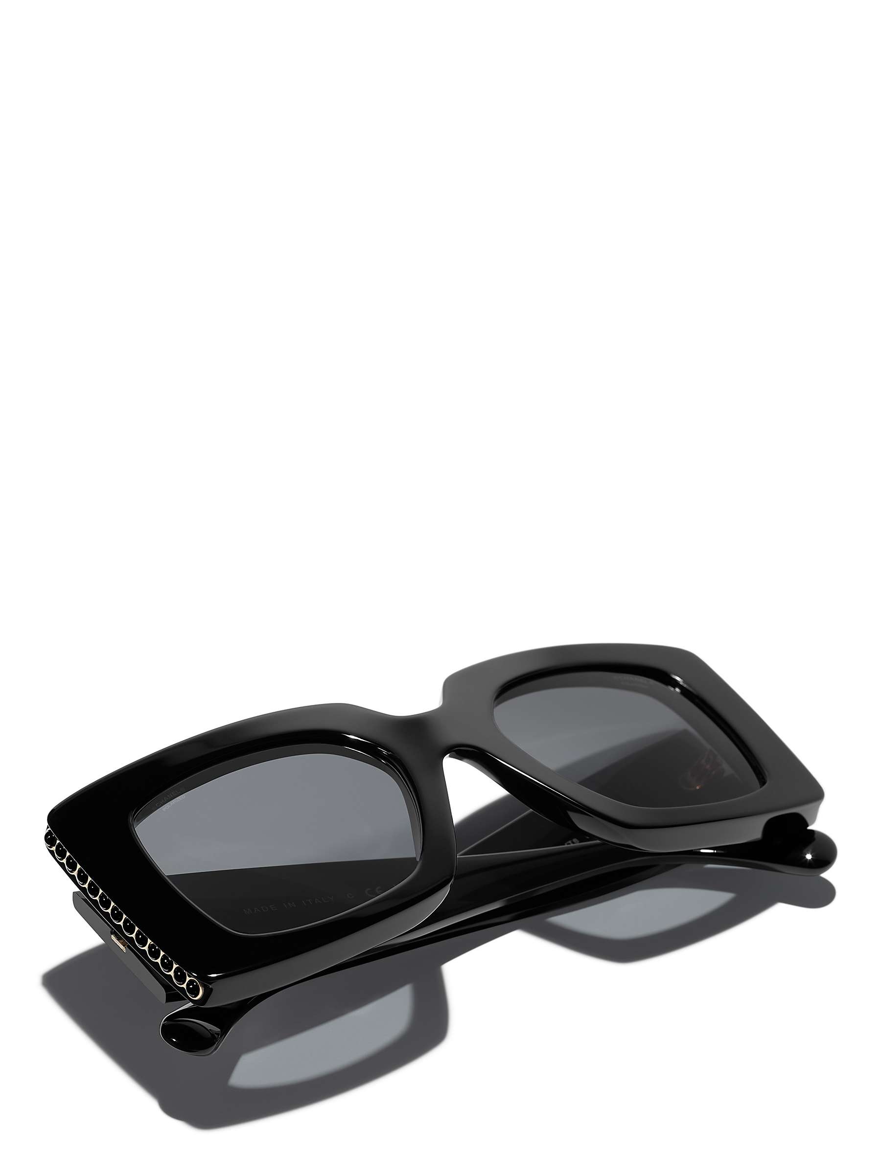 chanel acetate rectangle sunglasses